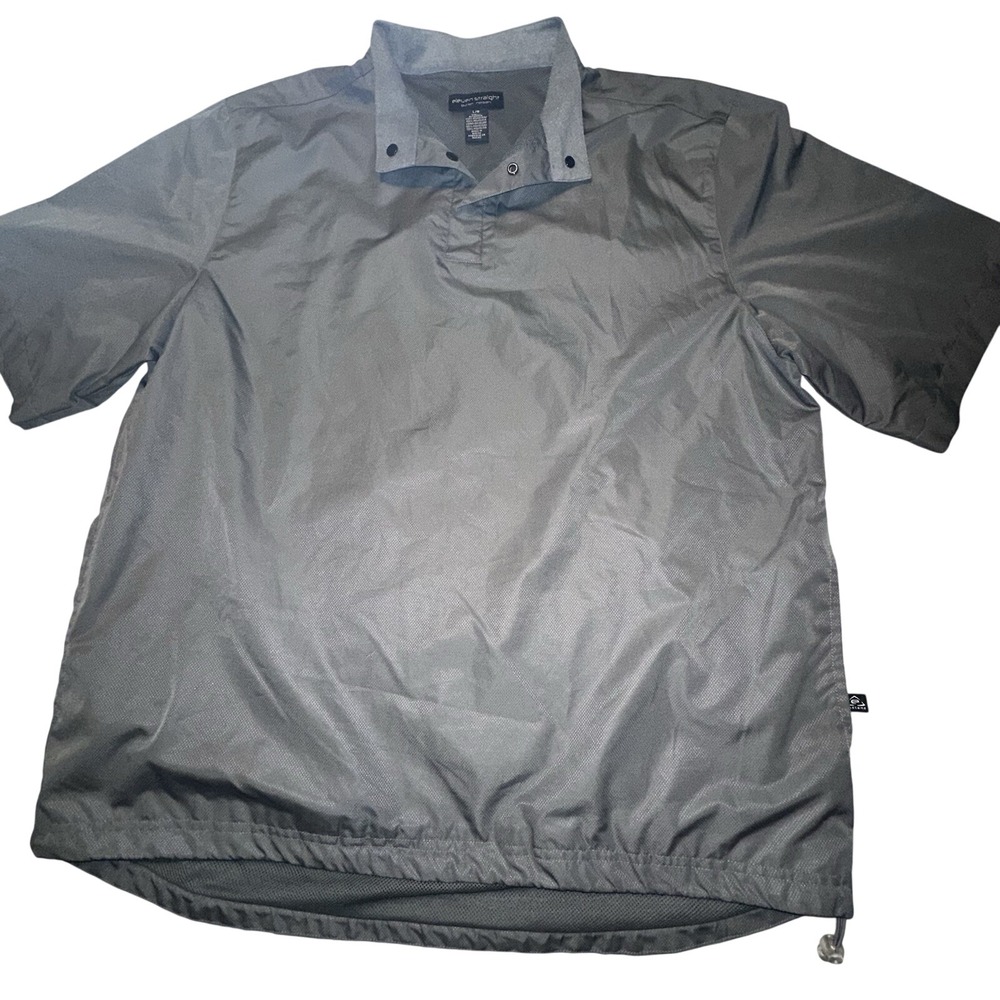 Byron Nelson‎ Eleven Straight Mens Golf Windshirt Gray Short Sleeve Pullover L